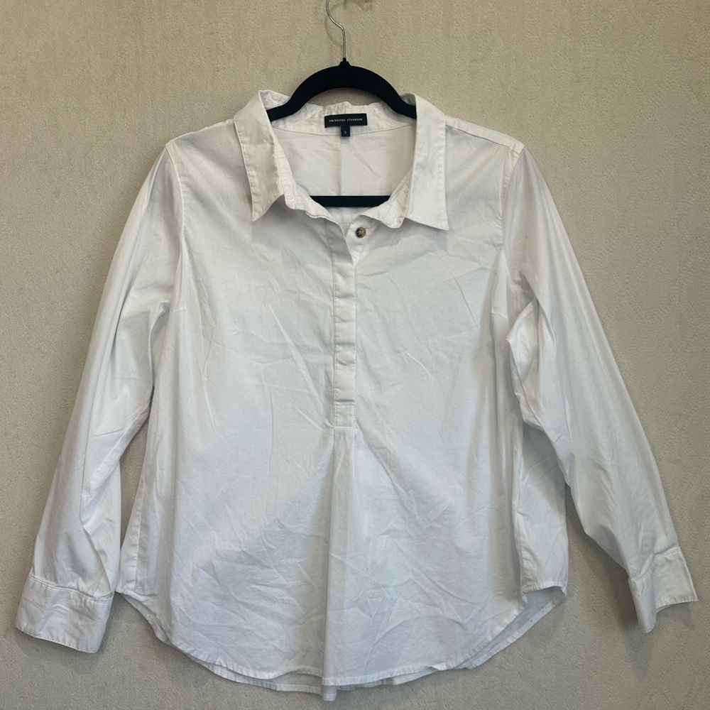 Universal Standard Elbe Popover Crisp White Popover Top Sz 14-16 S